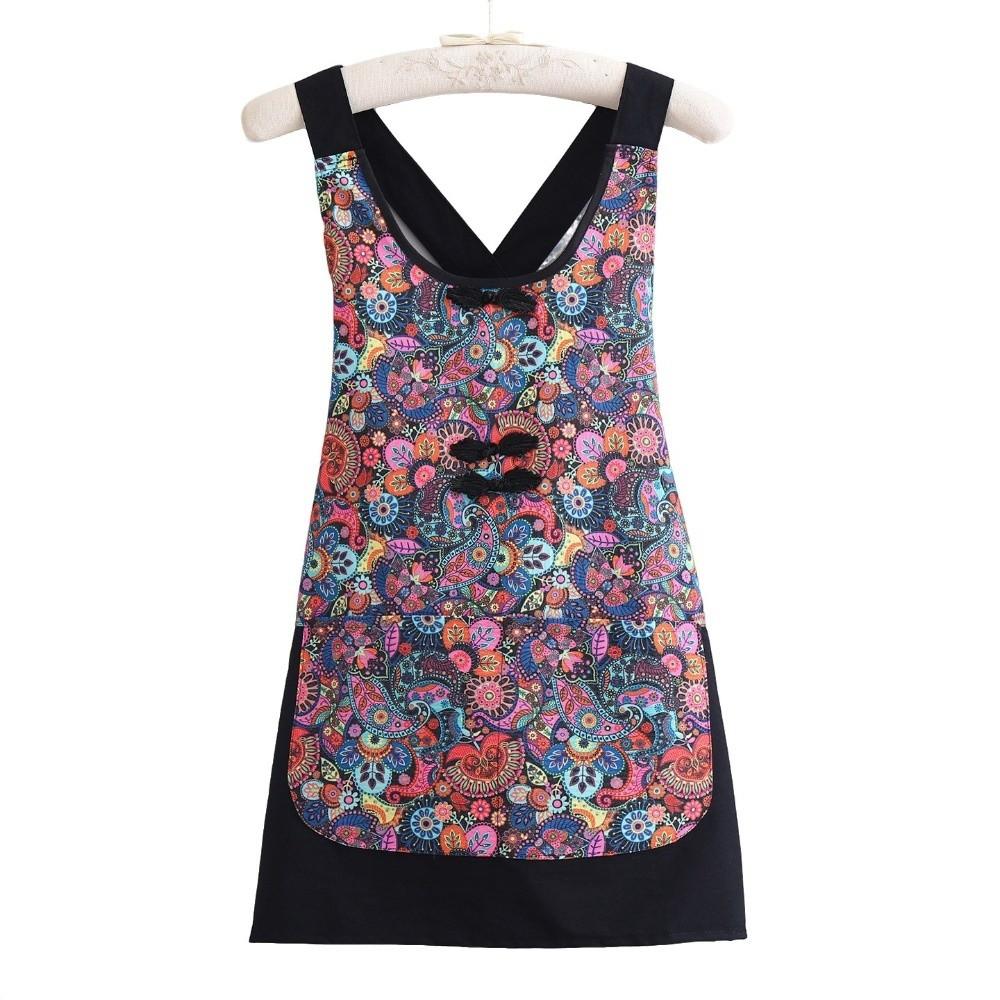 Large Pockets Cooking Apron Anti-fouling Kitchen Cooking Smock Catering Work Clothes  for Adult