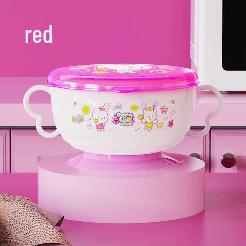 ZISIZ Kids PP Double-Handle Suction Feeding Bowl