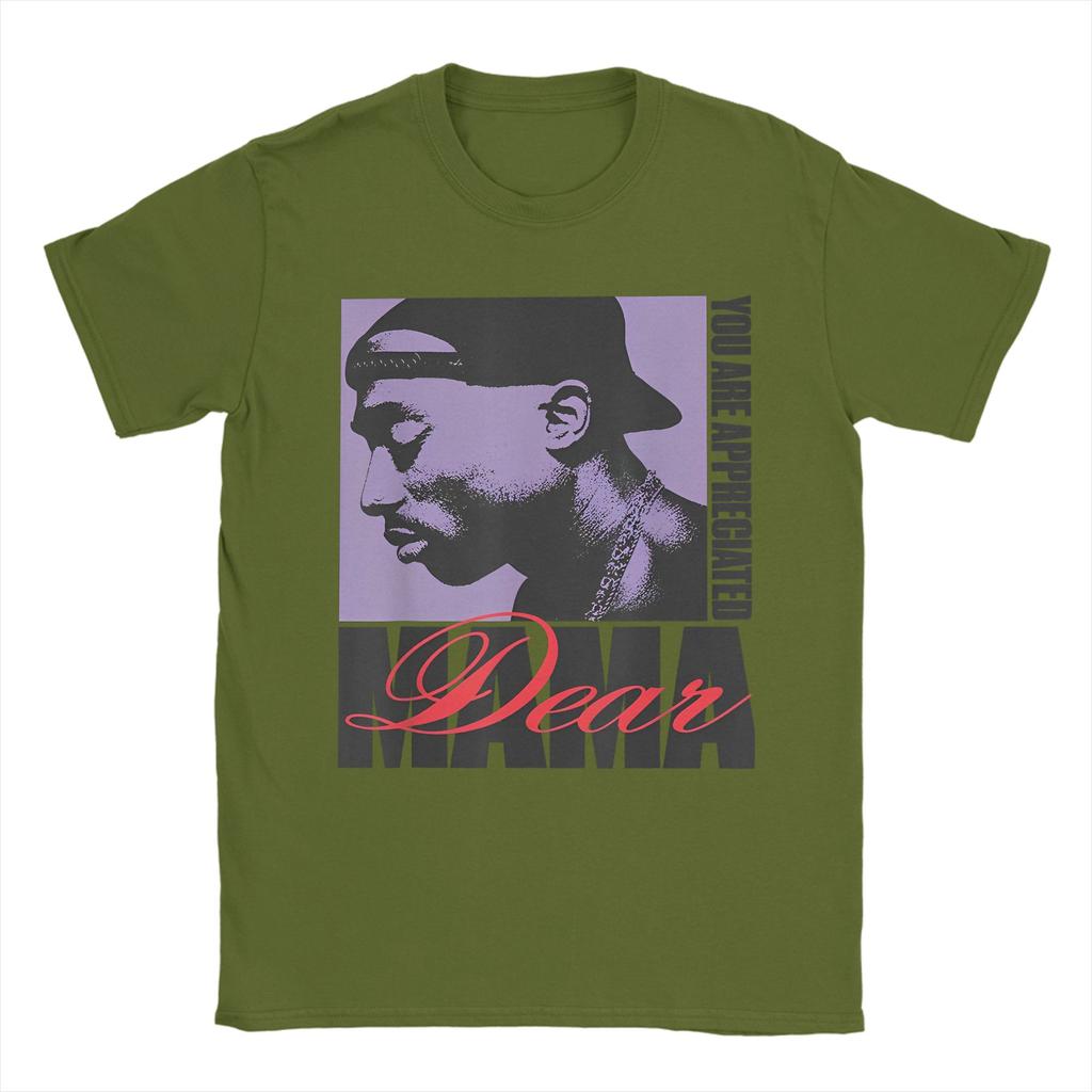 Funny Rapper 2pac Music T-Shirt For Men Women Round Neck Short Sleeve Tops Tupac 100%Cotton Summer Clothing