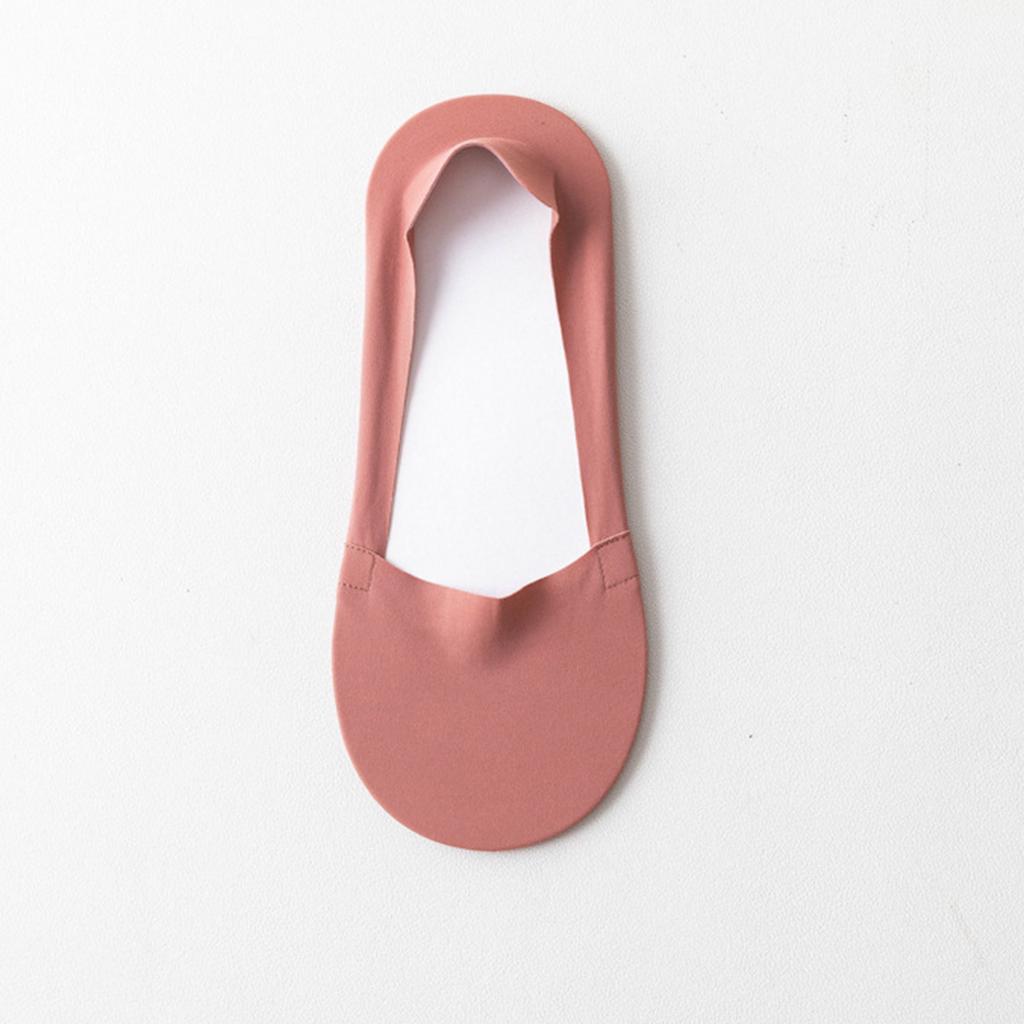 Women Invisible No Show Socks Breathable Thin Ice Silk Low Cut Silicone Non Slip Socks Five Pairs Set for Everyday Use