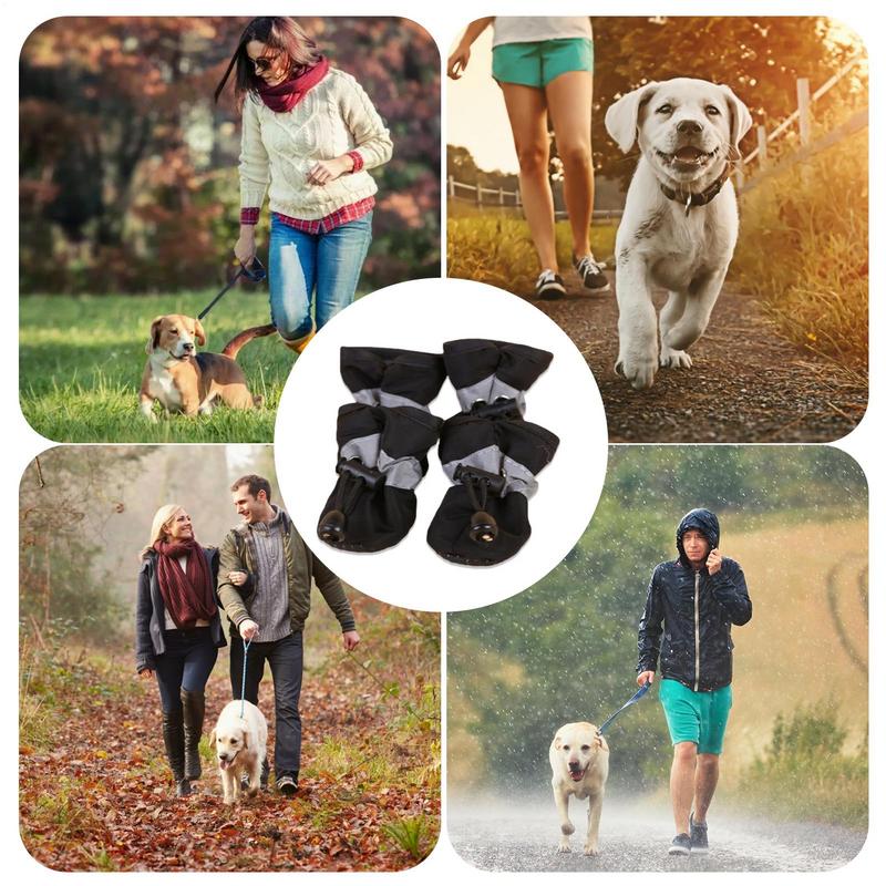 Waterproof Dog Shoes Waterproof Antiskid Puppy Shoes Anti slip Rain Boots Dog Paw Protector Pet Booties Pet Paw Accessories