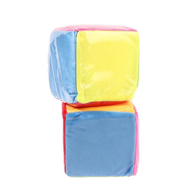 Einfügbare Karte Quadratisches Plüschtier 10cm Würfel Plastikfolie Schwamm Würfel Kinder Erleuchtung Lehrmittel Mehrfarbig Spielwürfel