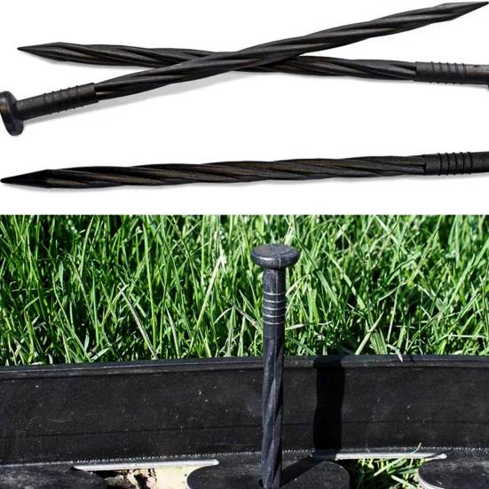 25 шт. пластиковые ландшафтные шипы, нержавеющие, высокопрочные, многоразовые, не легко деформируемые, садовые, спиральные, заземляющие гвозди