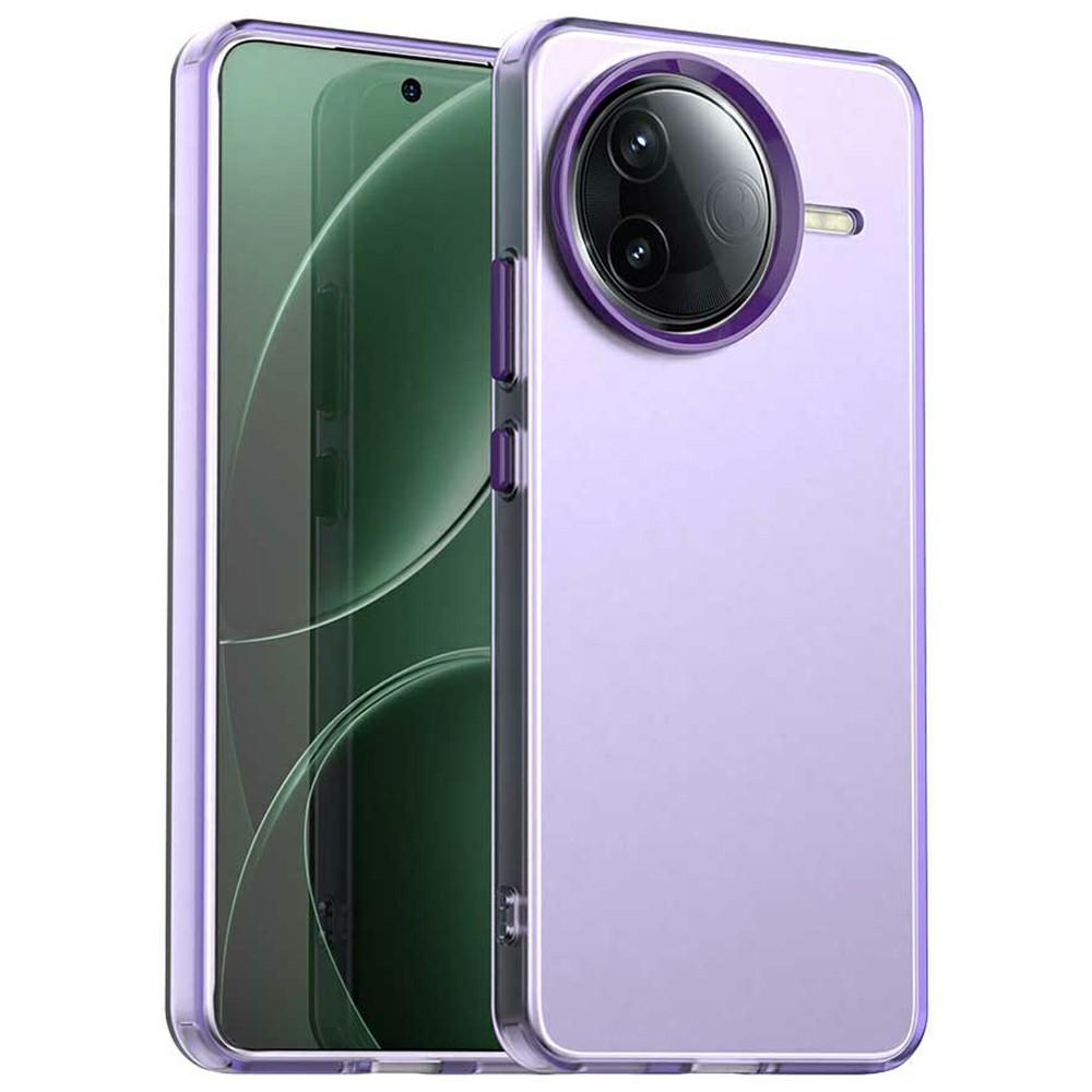 

Для Xiaomi Poco F7 Pro 5G/Redmi K80 5G Чехол PC+TPU+PET Матовый Противоударная Задняя Крышка Телефона Purple
