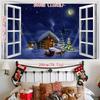 Christmas House Elk Snow  Wall Hanging Tapestry Christmas Wall Hanging Tree Wall Hanging Gorgeous Christmas Tree Fireplace Gifts