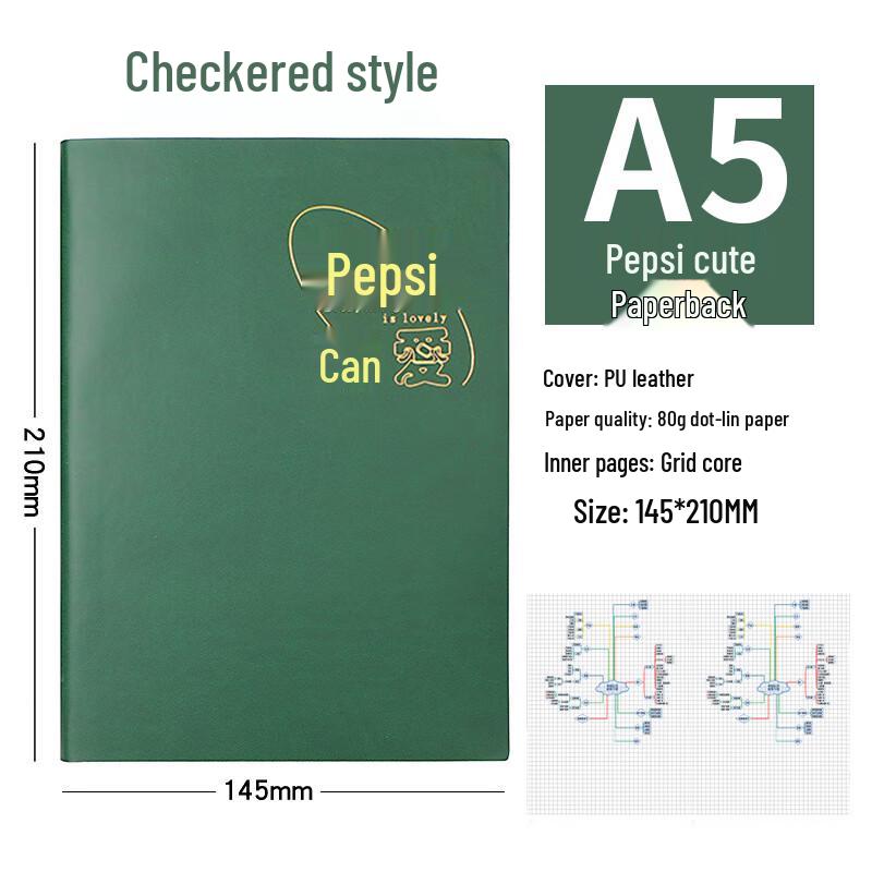 

Xitong A5 Soft Cover Grid Notebook