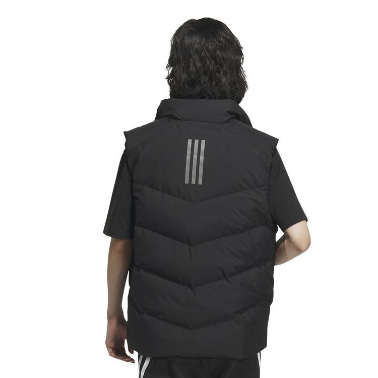 adidas Down Vests Men's Black Stand Collar Moderate Other IS0368