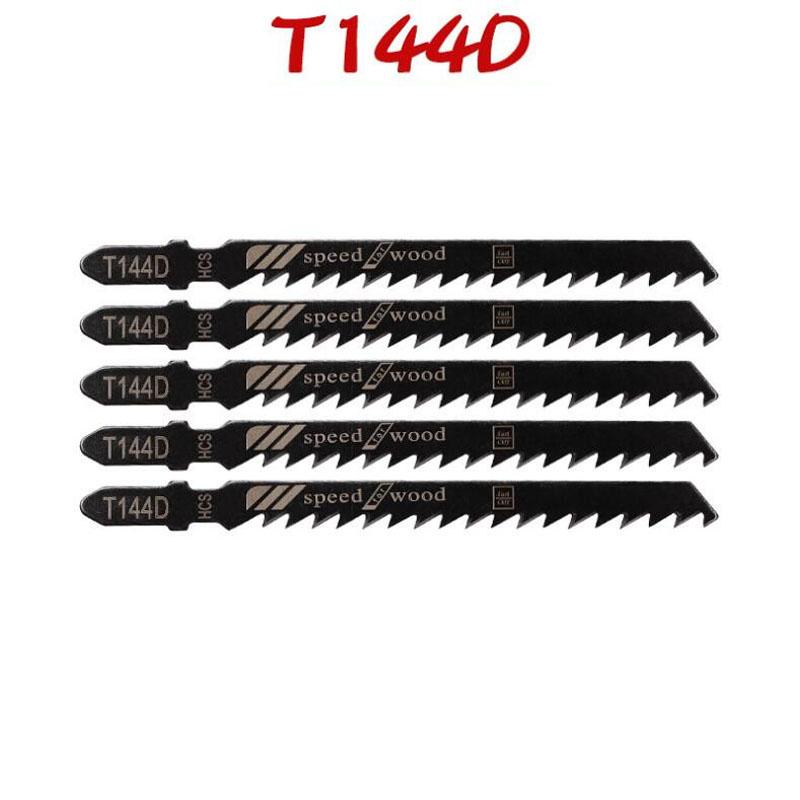 

Набор из 5/10 полотен для лобзика с Т-образным хвостовиком HCS, различные полотна для лобзика по дереву, пластику и металлу для Black & Decker Metabo T144D 5PCS