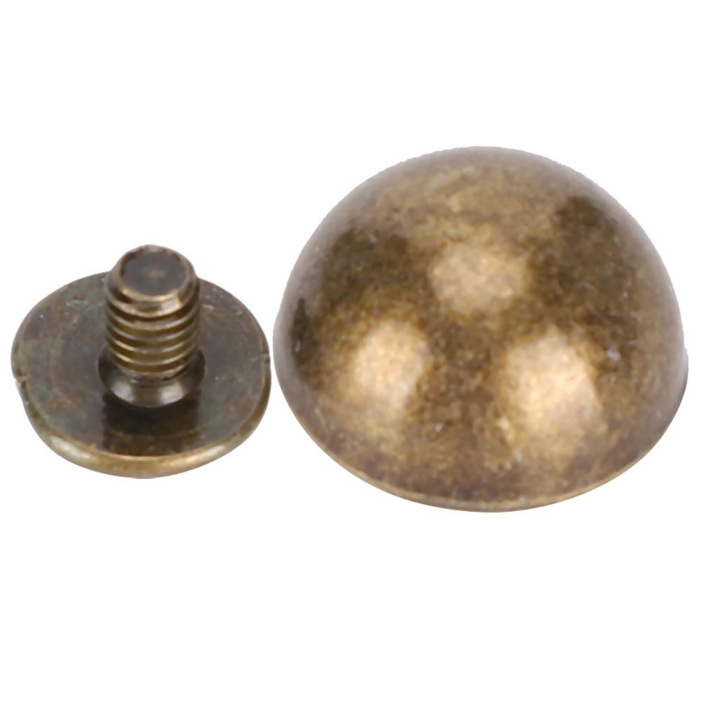 30 Sets Screw Mushroom Rivets BronzeColoured Dome Studs for Leather Decoration 12MM