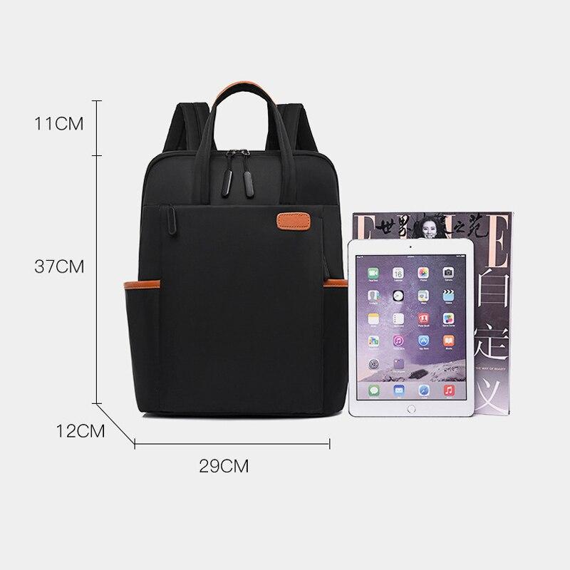 Su geçirmez Kadın İş Sırt Çantası Moda Oxford Öğrenci Okul Sırt Çantaları 13.4 Inç Laptop Çantası Rahat Seyahat Sırt Çantası Mochila