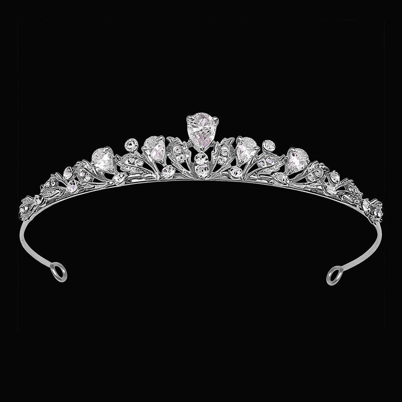 Lüks Zirkon Taç: Gelin, Doğum Günü ve Yetişkin Hediye Tacı – Zarif, Her Şeye Uyum Sağlayan Başlık ve Saç Aksesuarı