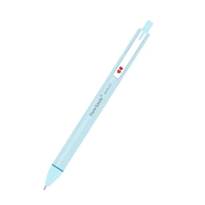 Paper Mate Meixin Heart Gel Pen G610 - 0.5mm Click-Action, Cute Candy Colors for Exams. 0.5mm