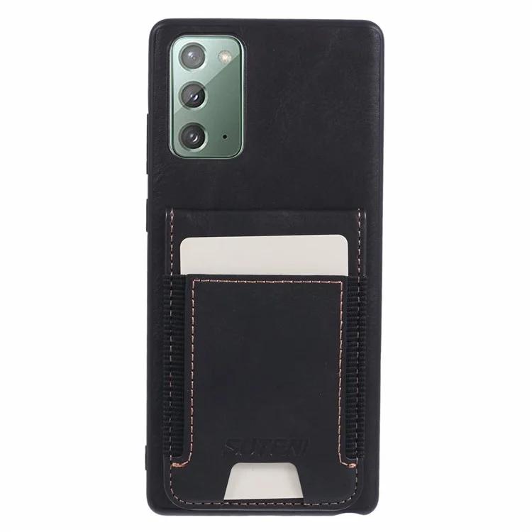 

SUTENI H03 For Samsung Galaxy Note20 / Note20 5G Case Card Slots PU Leather Back Cover
