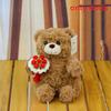 Plüsch-Teddybär-Geschenk mit Rosenblüten für Abschluss- und Weihnachtsfeiern
