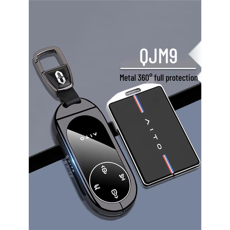 AITO M9/M8 Key Case: Compatible with New Huawei AITO M8 Extended-Range Electric Ultra, Special Metal Shell.