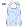 Stylish Senior Clothing Protector Adult Bib, Waterproof Easy Clean Feeding with Floral Elderly Mealtime Bib Printed, Protector, for Seniors Dining Aid