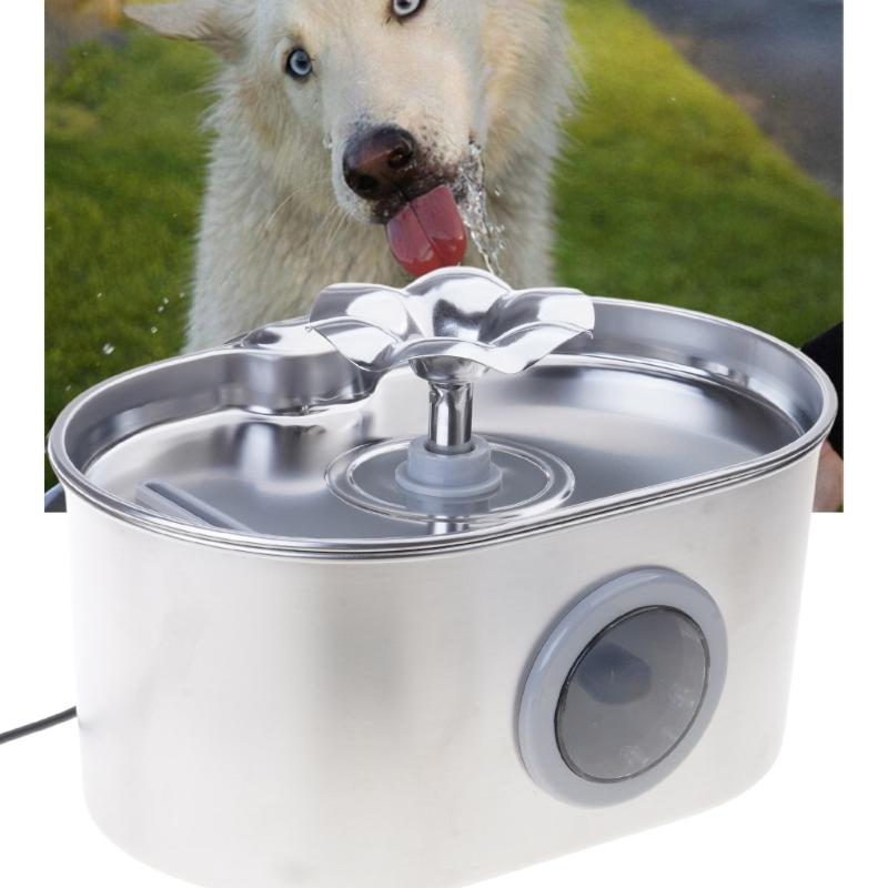 2.6L Cats Water Fountain Cats Drinking Dispenser Quiet Pet Water Dispenser Drinking Bowl for Pet Cats Dog Watering Supply