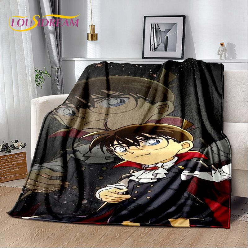 Detective Conan Cartoon Anime Soft Plush Blanket,Flannel Blanket Throw Blanket for Living Room Bedroom Bed Sofa Picnic Cover 3D