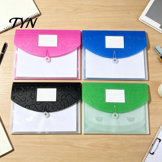 Home Office Filing System Expandable Document Folder with Label Slot, Layered Design Waterproof PP File Envelope, Secure Rope Closure Organizer