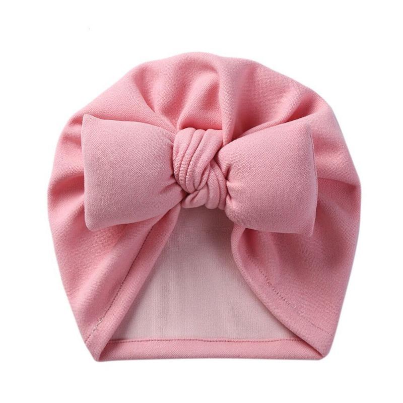 New Autumn and Winter Imitation Cashmere Baby Pullover Hat Filled with Cotton Bow Children's Hat Baby Fontanelle Tire Cap