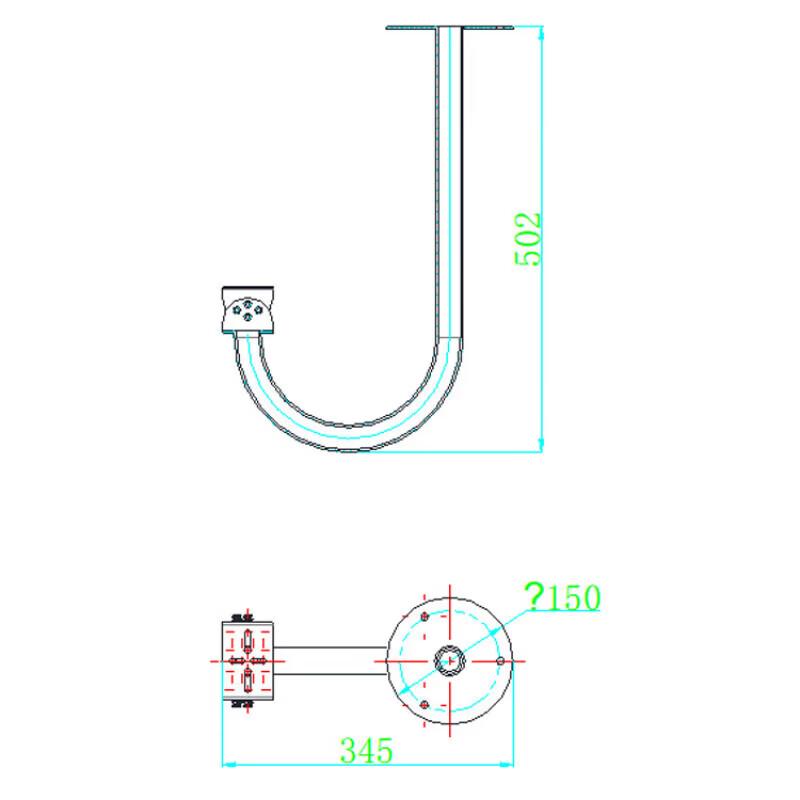 HIKVISION Stainless Steel Ceiling Mount Bracket CN plug (adapter included)