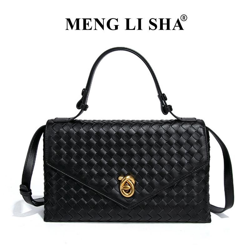 

Spring and summer new niche design woven clutch envelope bag commuter fashion shoulder messenger dinner bag чёрный