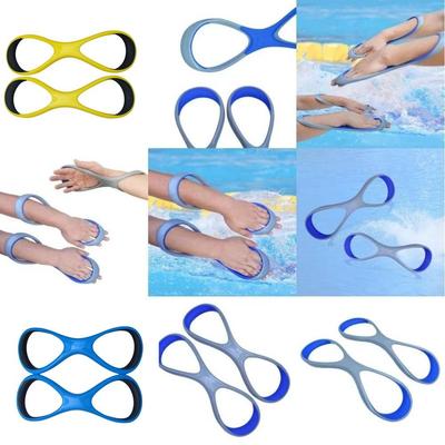 High Elbow Design Swimming Paddles 8 Shape Webbed Glove Forearm Fulcrum Fin Professional Use