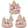 New Christmas Products, Christmas Decorations, Wooden, Candle Holders, Desktop Ornaments, Santa Claus, Holiday Supplies