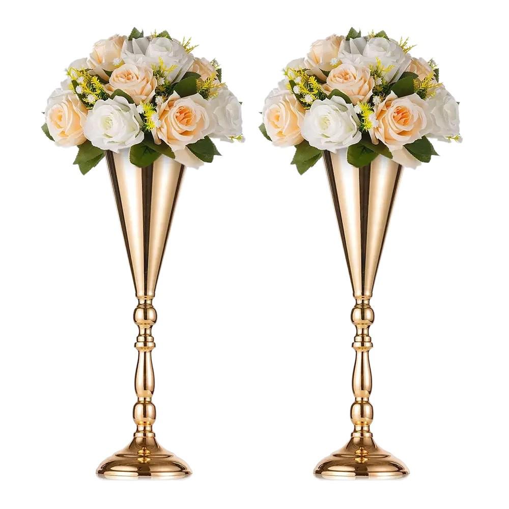 Gold Trophy Wedding Table Centerpiece and Decoration Props