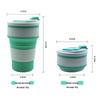 350ml Portable Silicone Collapsible Cup with Lid - High Temp Resistant & Anti-Scald Coffee Mug