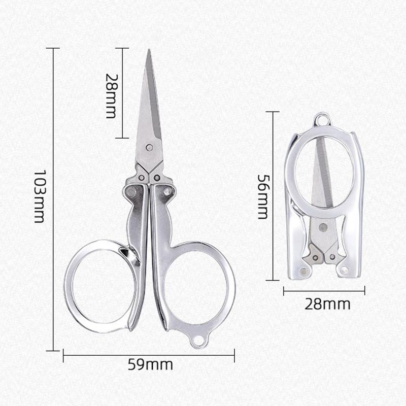 Folding Scissors Pocket Travel Small Crafts Sharp Blade Emergency Mini Foldable Needlework Tailor Fabric DIY Tool