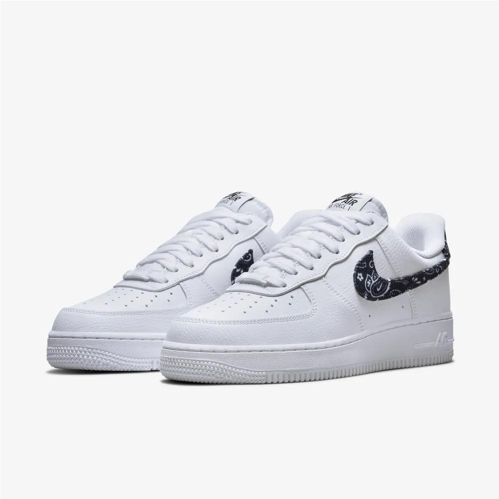 (W) Nike Air Force 1 07 Essential Paisley Swoosh Белый Черный DH4406-101 EUR39/250mm — фото 6