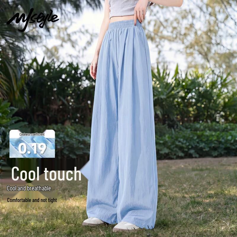 Women s High-Waisted Wide-Leg Draped Trousers M1
