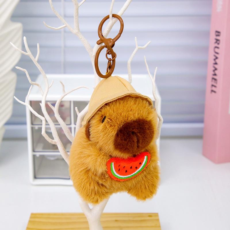 Summer Capybara Plush Keychain With Soft Short Plush For Kids And Collectors