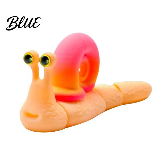 3D Printed Rainbow Interactive Spiral Articulated Movable Toy Snail Figurines Joints Animal Shell Decor Fidgety Toy for Home Office