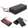 DC Holder Storage Box Case ON/OFF Switch Wire Leads for 3.7V 2 X 18650 Battery