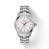 Edelstahl silbernes Zifferblatt Herren Modeuhr T101.210.11.031.00