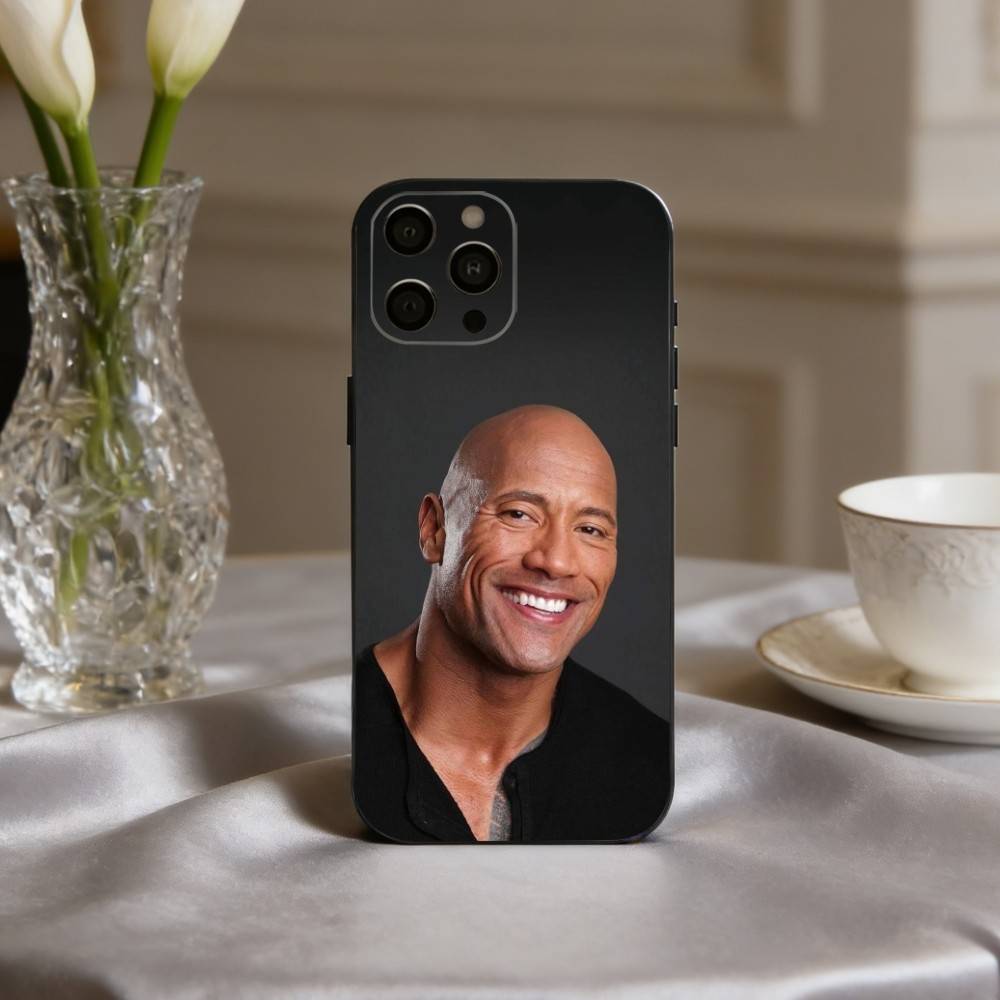 D-Dwayne Powerful J-Johnson Phone Case For iPhone 17pro,16,15,14,13,12,11 Plus,Pro Max,XS,Soft Silicone Black Cover