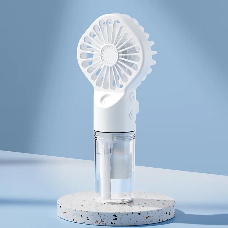 Portable Rechargeable Handheld Misting Fan - Battery Operated Usb Camping Mini Air Conditioner Fan For Travel And Outdoor Use