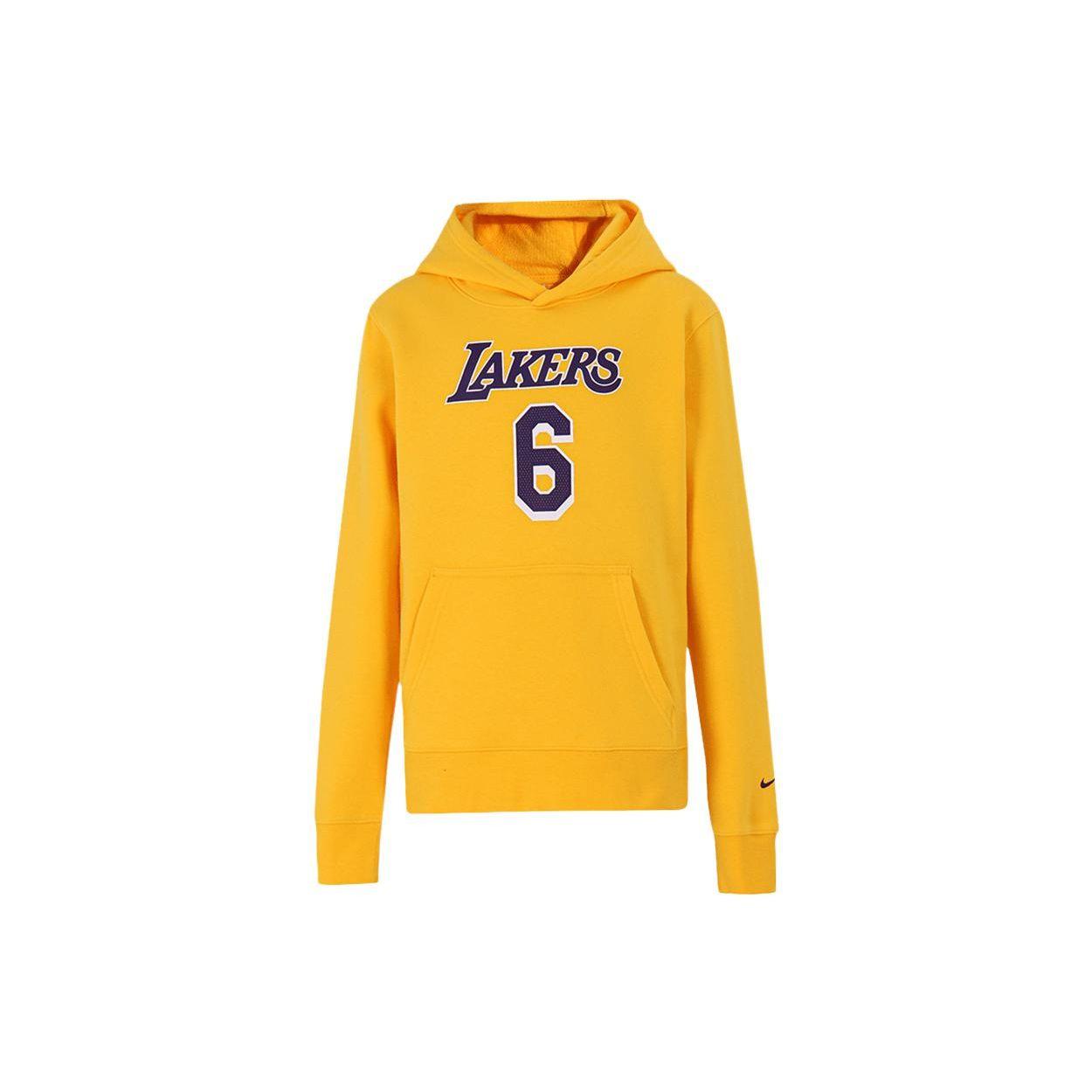 Nike Los Angeles Lakers 6 Kids  Pullover Hoodie Yellow 3Z2B7FDE2-LAK06 L