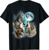 3 Wolfsmond Heulender Wolfskopf Lustige Wölfe T-Shirt