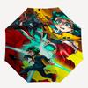 1pc My Hero Academia: Izuku Midoriya & Katsuki Bakugo Outdoor Umbrella - Automatic Opening/Closing, Portable 3-Fold Design with 8-Rib Iron Frame - Per