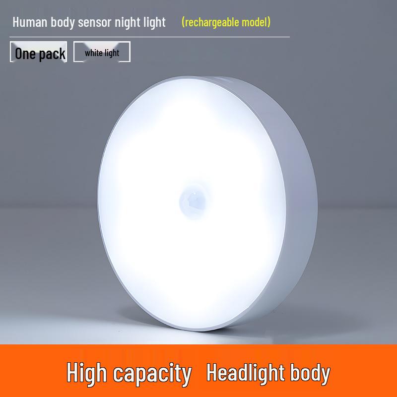 Rechargeable Smart Induction Night Light - USB, Motion-Sensor, Wireless, Energy-Saving for Bedrooms, Wardrobes, Hallways