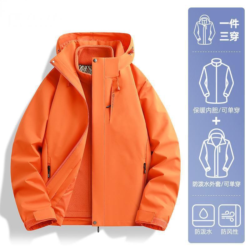 Womens 3-in-1 Winter Outdoor Jacket Removable Down Fleece Liner Windproof Hiking Ski Coat