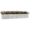 Garden Raised Bed 480x80x77 Cm Galvanized Steel Silver