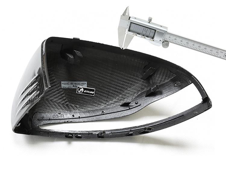 Left-Hand Drive Dry Carbon Fiber Rearview Mirror Cover for Mercedes-Benz B, C, E, S, GLC, GLA, CLA, CLS, W205 Models