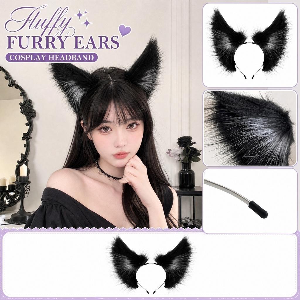 Bandeau Oreilles Fausses pour Femmes, Cheveux Oreilles Mignons pour Costume Cosplay Fête