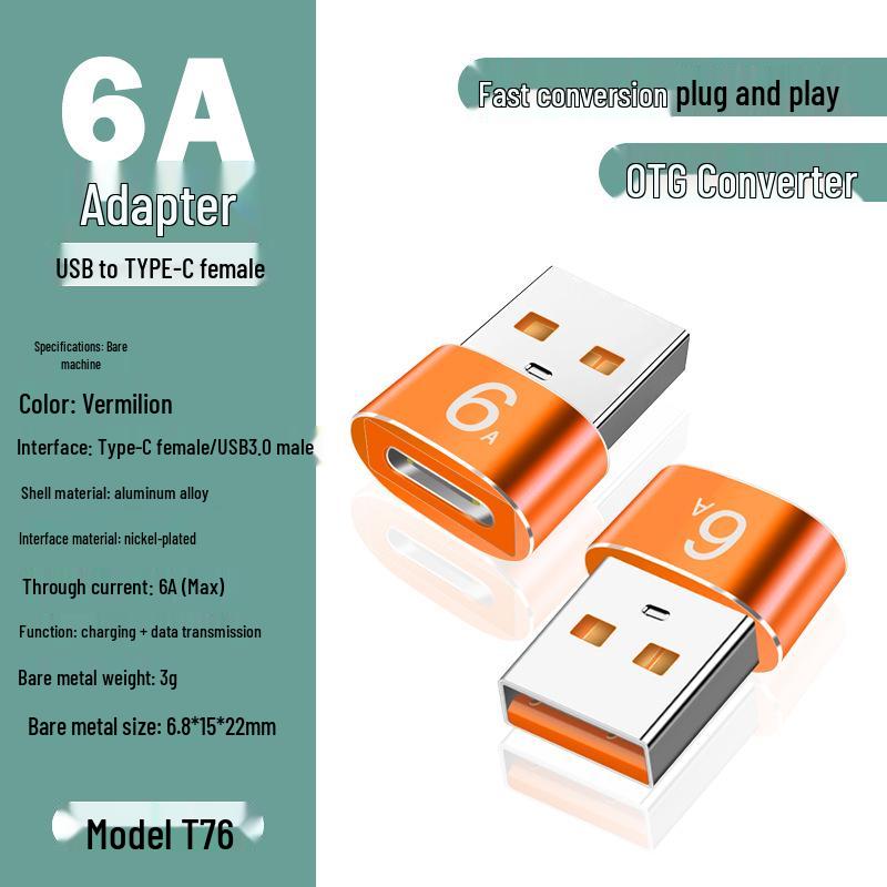 USB To Type-C Female Adapter: Fast Charging, Audio, Data, OTG Converter for Cars and Computers