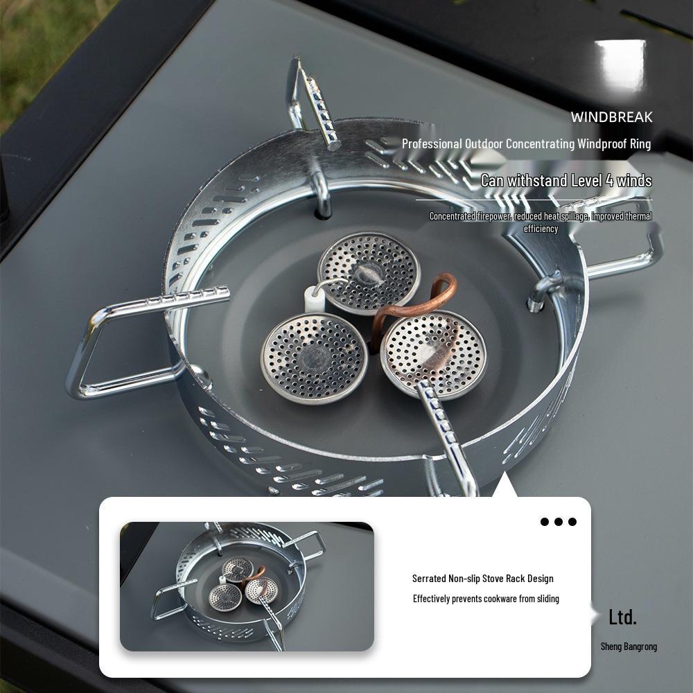 Bubuike Portable Windproof Gas Camping Stove - Strong Fire, Split Design for Outdoor Use