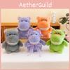 Animal Hippo Stuffed Plush Toy Cartoon Bow Doll Multiple Colors Children Gift